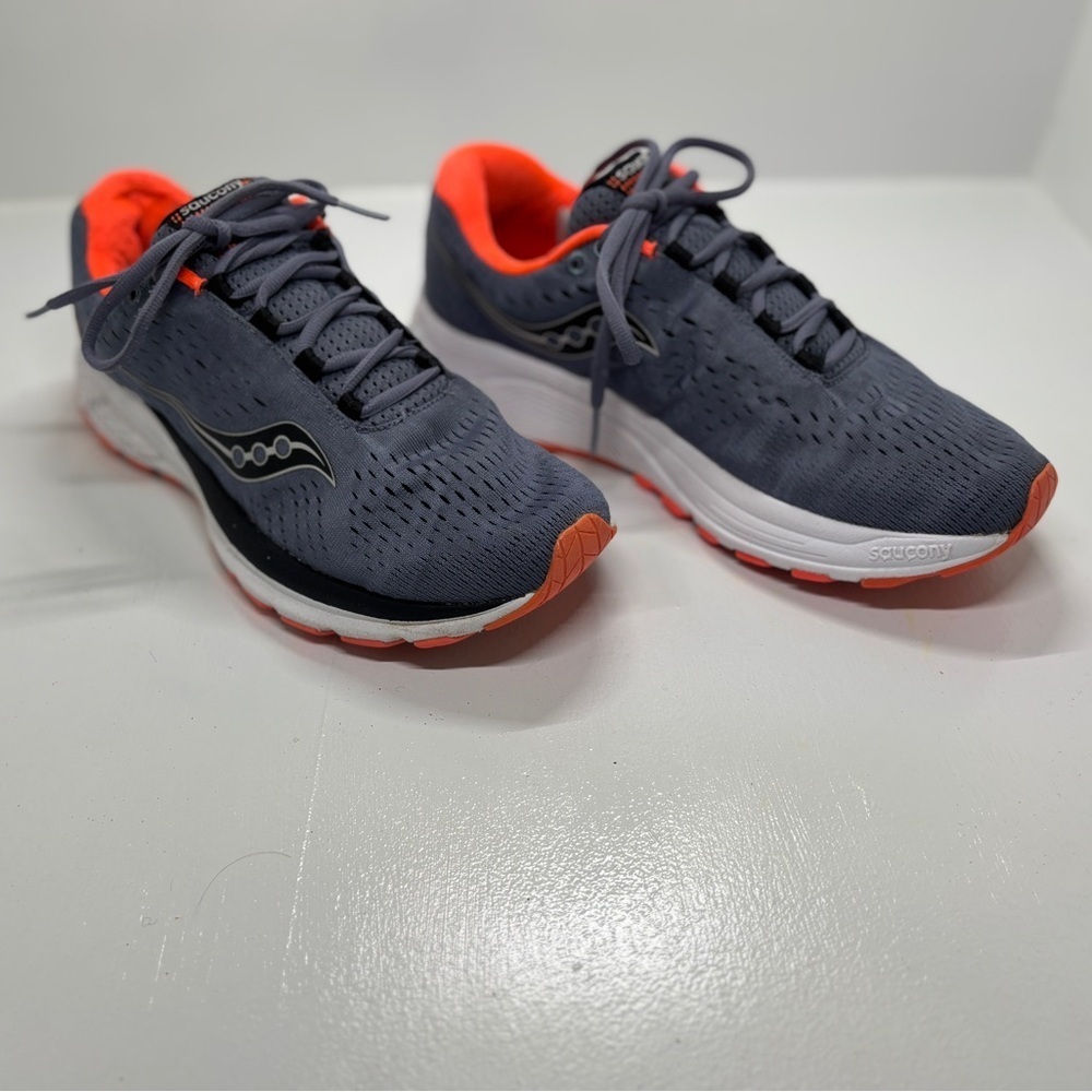 Saucony Jazz 20 Running Shoes Men’s Size 8 Gray Orange Athletic Trainer Sneakers - Picture 3 of 12